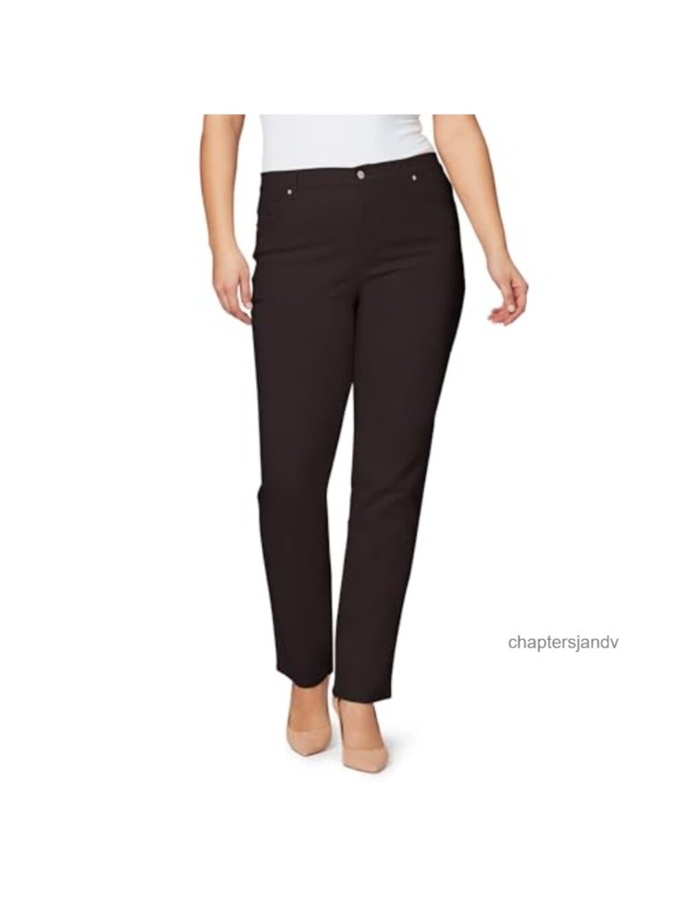 High Rise Tapered Jeans Classic Fit Functional Pockets Casual Denim Pants